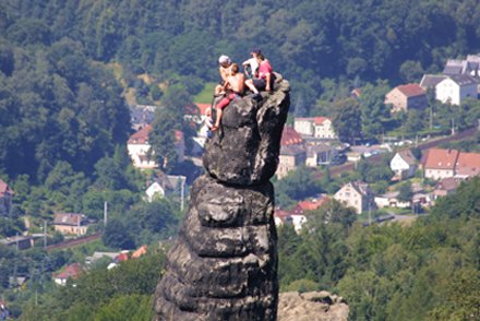 Die Tante in den Schrammsteinen
